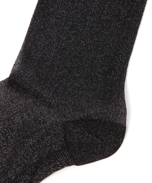 GLOBAL WORK Smile Seed Store（グローバルワーク スマイルシードストア）の「ラメシアーハイクルーソックス/112304（ソックス/靴下・レディース・グレー/ブラック/ベージュ系その他・FREE）」の6枚目の写真