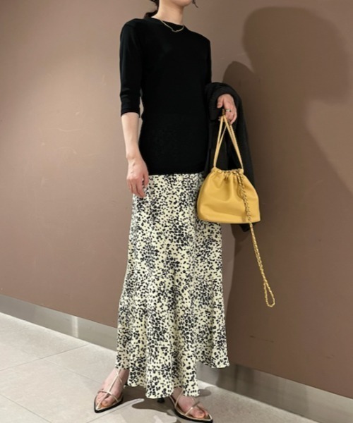 Mila Owen（ミラオーウェン）の「ナローシルエットスカート【手洗い可能】（スカート・レディース・アイボリー/ブラック/イエロー・0/1）」の3枚目の写真