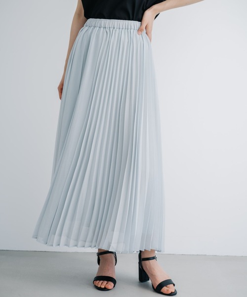 refinedworks(リファインドワークス)の「【refinedworks】コーデに華やかさを添えるプリーツスカート!(スカート・レディース・グレー/オリーブ/ネイビー・FREE)」の1枚目の写真
