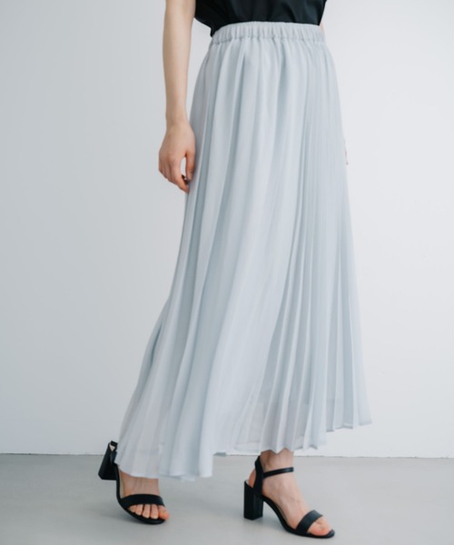 refinedworks(リファインドワークス)の「【refinedworks】コーデに華やかさを添えるプリーツスカート!(スカート・レディース・グレー/オリーブ/ネイビー・FREE)」の7枚目の写真