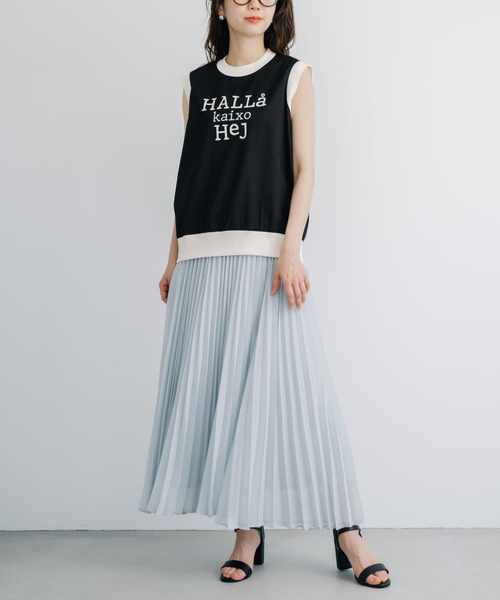 refinedworks(リファインドワークス)の「【refinedworks】コーデに華やかさを添えるプリーツスカート!(スカート・レディース・グレー/オリーブ/ネイビー・FREE)」の8枚目の写真