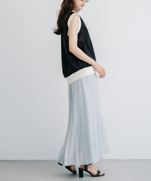refinedworks(リファインドワークス)の「【refinedworks】コーデに華やかさを添えるプリーツスカート!(スカート・レディース・グレー/オリーブ/ネイビー・FREE)」の9枚目の写真
