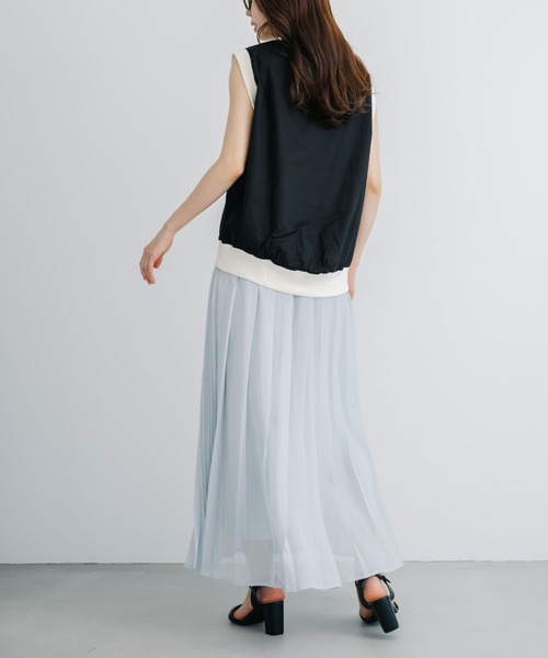 refinedworks(リファインドワークス)の「【refinedworks】コーデに華やかさを添えるプリーツスカート!(スカート・レディース・グレー/オリーブ/ネイビー・FREE)」の10枚目の写真