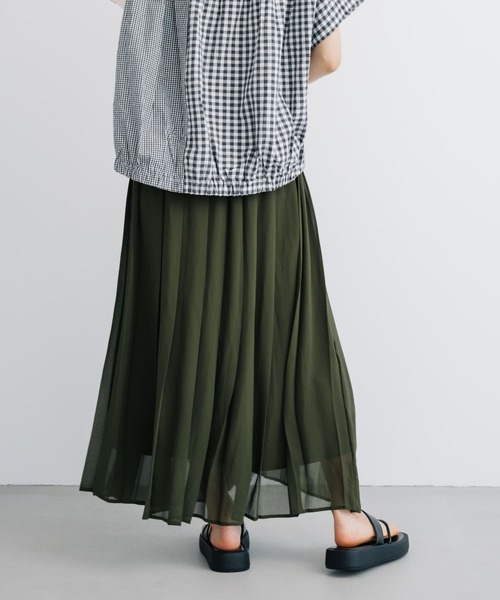 refinedworks(リファインドワークス)の「【refinedworks】コーデに華やかさを添えるプリーツスカート!(スカート・レディース・グレー/オリーブ/ネイビー・FREE)」の13枚目の写真
