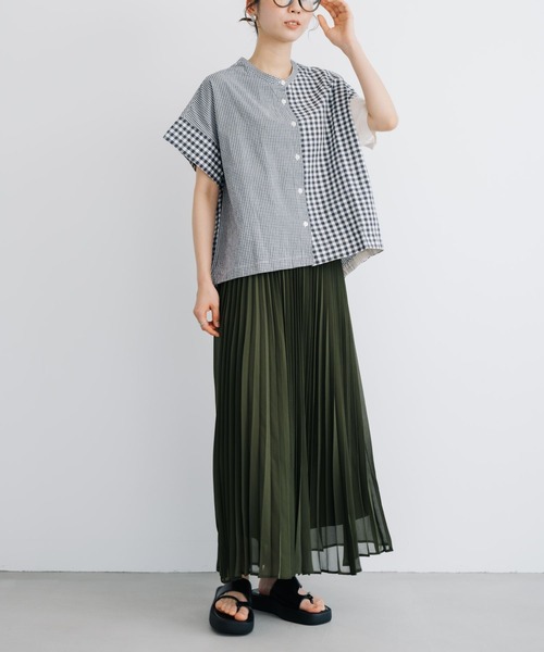 refinedworks(リファインドワークス)の「【refinedworks】コーデに華やかさを添えるプリーツスカート!(スカート・レディース・グレー/オリーブ/ネイビー・FREE)」の14枚目の写真
