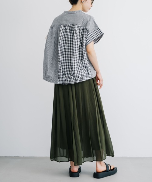 refinedworks(リファインドワークス)の「【refinedworks】コーデに華やかさを添えるプリーツスカート!(スカート・レディース・グレー/オリーブ/ネイビー・FREE)」の17枚目の写真