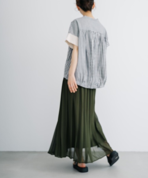 refinedworks(リファインドワークス)の「【refinedworks】コーデに華やかさを添えるプリーツスカート!(スカート・レディース・グレー/オリーブ/ネイビー・FREE)」の18枚目の写真