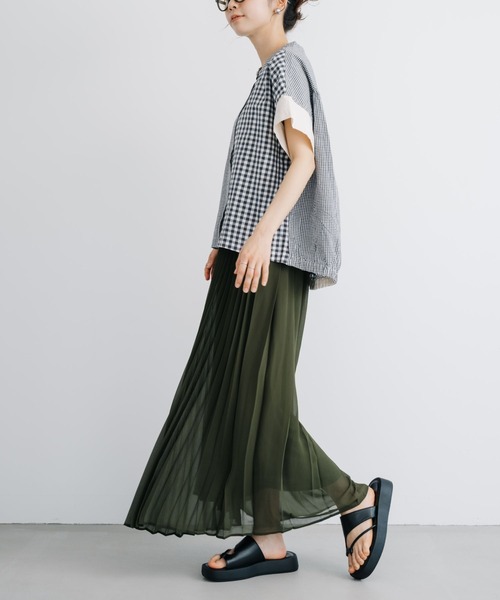 refinedworks(リファインドワークス)の「【refinedworks】コーデに華やかさを添えるプリーツスカート!(スカート・レディース・グレー/オリーブ/ネイビー・FREE)」の19枚目の写真