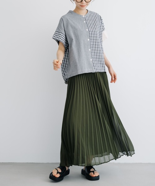 refinedworks(リファインドワークス)の「【refinedworks】コーデに華やかさを添えるプリーツスカート!(スカート・レディース・グレー/オリーブ/ネイビー・FREE)」の21枚目の写真