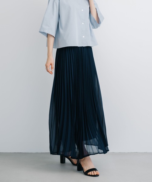 refinedworks(リファインドワークス)の「【refinedworks】コーデに華やかさを添えるプリーツスカート!(スカート・レディース・グレー/オリーブ/ネイビー・FREE)」の22枚目の写真