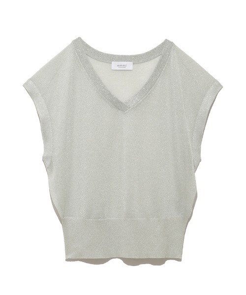 【美品】emmi ラメシアーベスト emmi（エミ）の「ラメシアーベスト（ニット/セーター）」 - WEAR