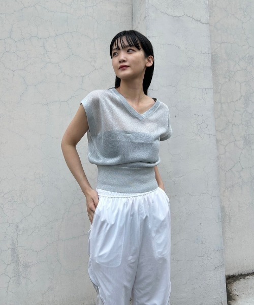 emmi（エミ）の「ラメシアーベスト（ニット/セーター）」 - WEAR