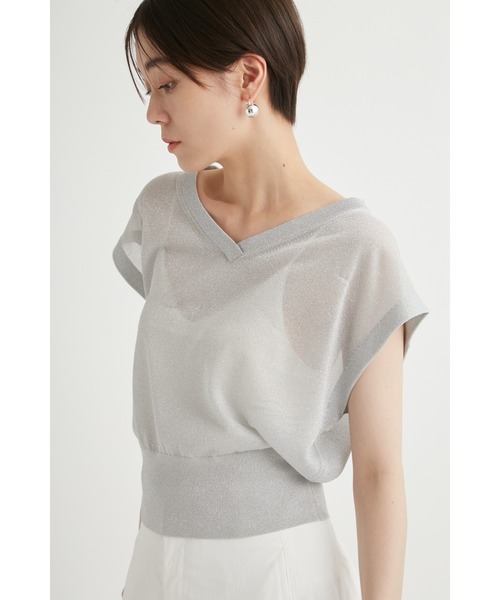 emmi（エミ）の「ラメシアーベスト（ニット/セーター・レディース・ゴールド/シルバー/その他・FREE）」の16枚目の写真