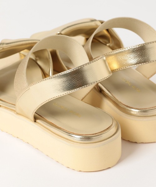 GLOBAL WORK（グローバルワーク）の「エアかる厚底ゴムベルト/115398（サンダル・レディース・ブラウン系8/ホワイト×シルバー/ゴールド/ブラック・MEDIUM/LARGE）」の21枚目の写真