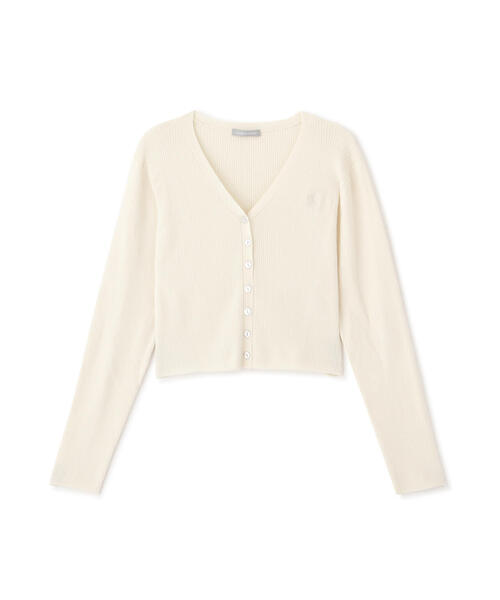 JILL by JILL STUART(ジルバイジルスチュアート)の「◇UV加工ロゴ刺しゅうニットカーディガン(カーディガン/ボレロ・レディース・ホワイト系その他/ブラウン/レッド/ネイビー・FREE)」の5枚目の写真