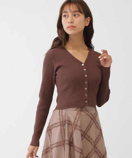 JILL by JILL STUART(ジルバイジルスチュアート)の「◇UV加工ロゴ刺しゅうニットカーディガン(カーディガン/ボレロ・レディース・ホワイト系その他/ブラウン/レッド/ネイビー・FREE)」の13枚目の写真