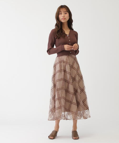 JILL by JILL STUART(ジルバイジルスチュアート)の「◇UV加工ロゴ刺しゅうニットカーディガン(カーディガン/ボレロ・レディース・ホワイト系その他/ブラウン/レッド/ネイビー・FREE)」の18枚目の写真