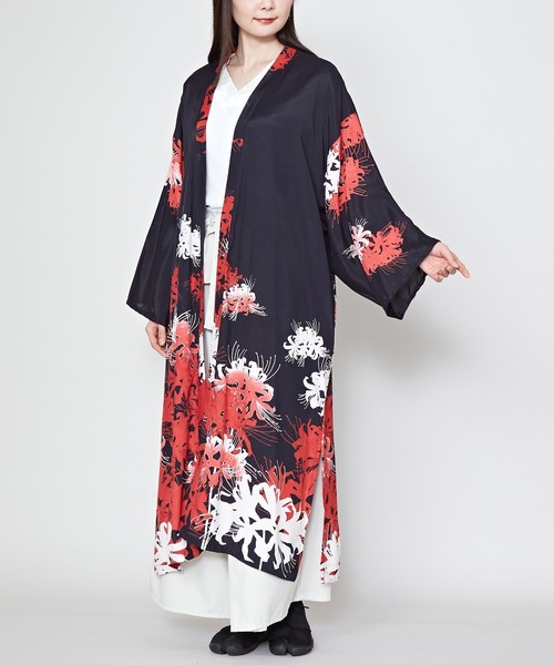 カヤ(カヤ)の「【カヤ】絢爛UV羽織(カーディガン/ボレロ・レディース・ブラック×レッド/ネイビー/パープル/ダークグレー/ダークネイビー・FREE)」の11枚目の写真