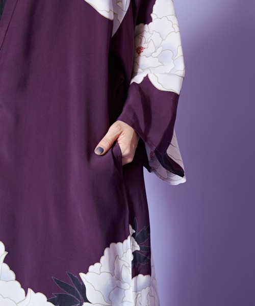 カヤ(カヤ)の「【カヤ】絢爛UV羽織(カーディガン/ボレロ・レディース・ブラック×レッド/ネイビー/パープル/ダークグレー/ダークネイビー・FREE)」の21枚目の写真