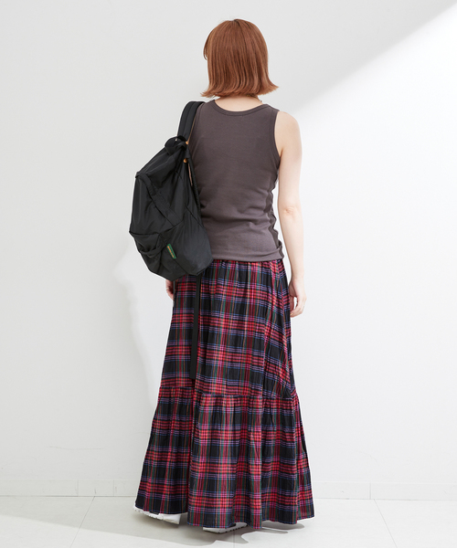 B.C STOCK(ベーセーストック)の「《追加》先染めチェッククリンクルスカート(スカート・レディース・ピンク/ブラック/バーガンディー・FREE)」の13枚目の写真