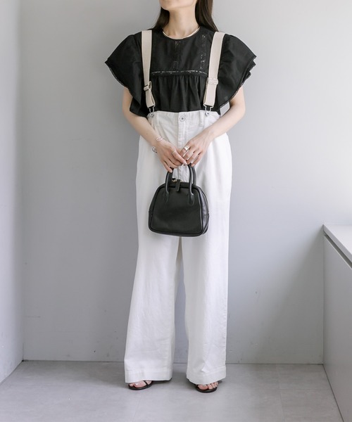 PUAL CE CIN（ピュアルセシン）の「袖フリルレースブラウス（シャツ/ブラウス・レディース・ブラック/グレー/オフホワイト・FREE）」の22枚目の写真