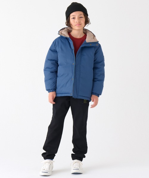 KRIFF MAYER Kid's Collection（クリフメイヤーキッズコレクション）の「【洗える・軽撥水】ミクスチャーダウンジャケット（ダウンジャケット/コート・キッズ・ベージュ/グリーン/ブラック/ブルー・120/130/140/150/160/170）」の5枚目の写真
