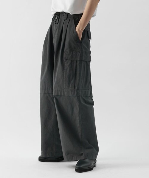 【セール】リップストップカーゴワイドパンツ（カーゴパンツ）｜Lui's（ルイス）