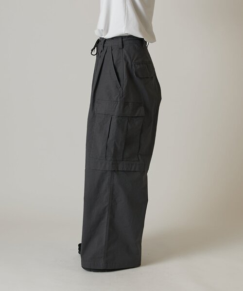 【セール】リップストップカーゴワイドパンツ（カーゴパンツ）｜Lui's（ルイス）