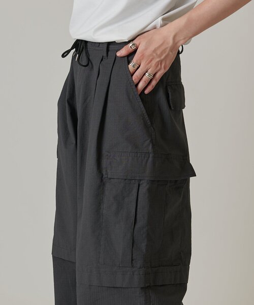 【セール】リップストップカーゴワイドパンツ（カーゴパンツ）｜Lui's（ルイス）