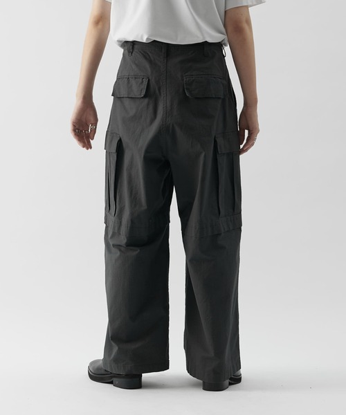 【セール】リップストップカーゴワイドパンツ（カーゴパンツ）｜Lui's（ルイス）