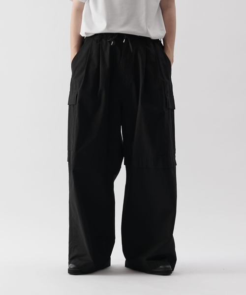 【セール】リップストップカーゴワイドパンツ（カーゴパンツ）｜Lui's（ルイス）
