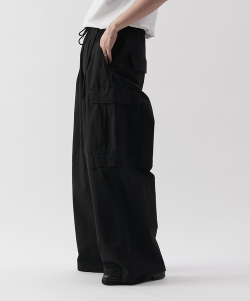 【セール】リップストップカーゴワイドパンツ（カーゴパンツ）｜Lui's（ルイス）