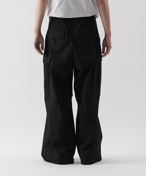 【セール】リップストップカーゴワイドパンツ（カーゴパンツ）｜Lui's（ルイス）