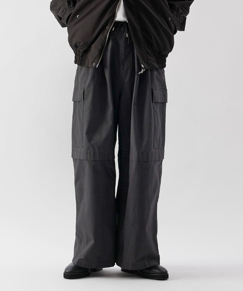 【セール】リップストップカーゴワイドパンツ（カーゴパンツ）｜Lui's（ルイス）