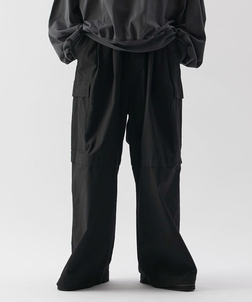 【セール】リップストップカーゴワイドパンツ（カーゴパンツ）｜Lui's（ルイス）