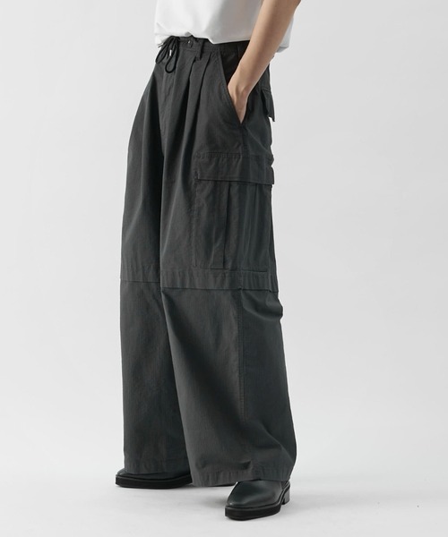 【セール】リップストップカーゴワイドパンツ（カーゴパンツ）｜Lui's（ルイス）