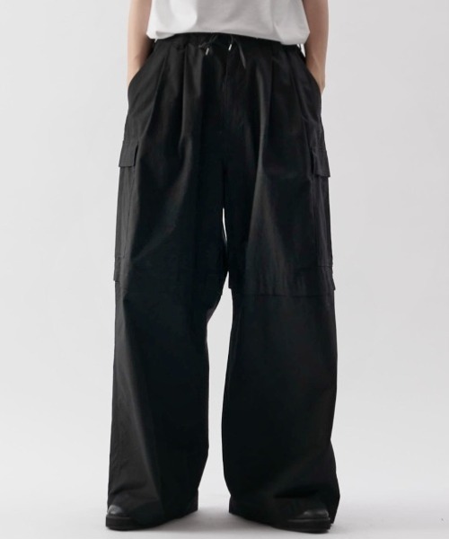 【セール】リップストップカーゴワイドパンツ（カーゴパンツ）｜Lui's（ルイス）
