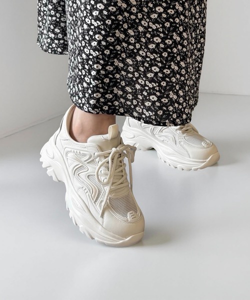 ALL BLACK（オールブラック）の「【軽量/293g/厚底/5cm/カップインソール】厚底スニーカー（スニーカー・レディース・ブラック/ホワイト・36/37/38/39）」の14枚目の写真