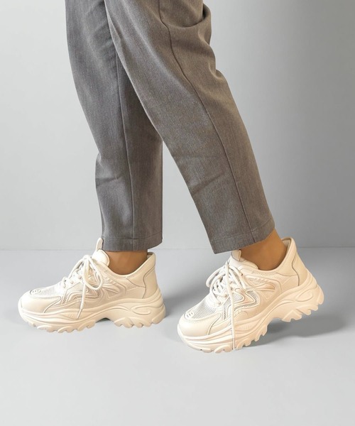 ALL BLACK（オールブラック）の「【軽量/293g/厚底/5cm/カップインソール】厚底スニーカー（スニーカー・レディース・ブラック/ホワイト・36/37/38/39）」の20枚目の写真