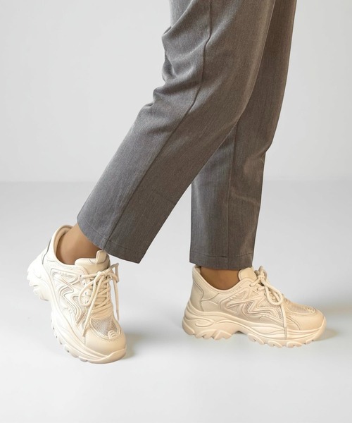 ALL BLACK（オールブラック）の「【軽量/293g/厚底/5cm/カップインソール】厚底スニーカー（スニーカー・レディース・ブラック/ホワイト・36/37/38/39）」の21枚目の写真