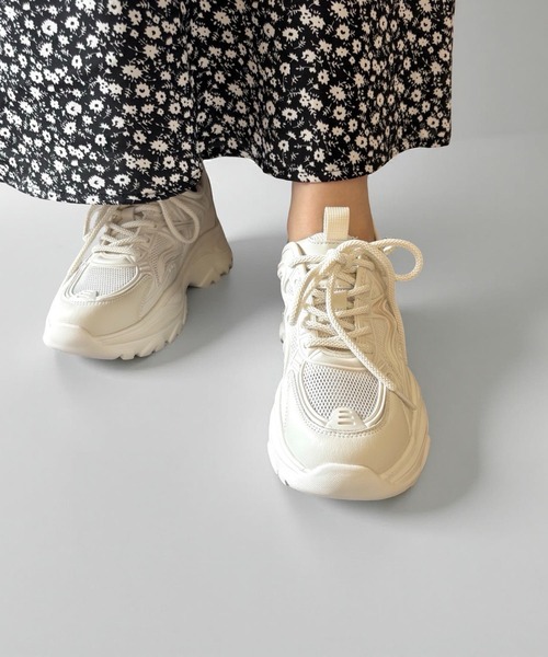 ALL BLACK（オールブラック）の「【軽量/293g/厚底/5cm/カップインソール】厚底スニーカー（スニーカー・レディース・ブラック/ホワイト・36/37/38/39）」の13枚目の写真