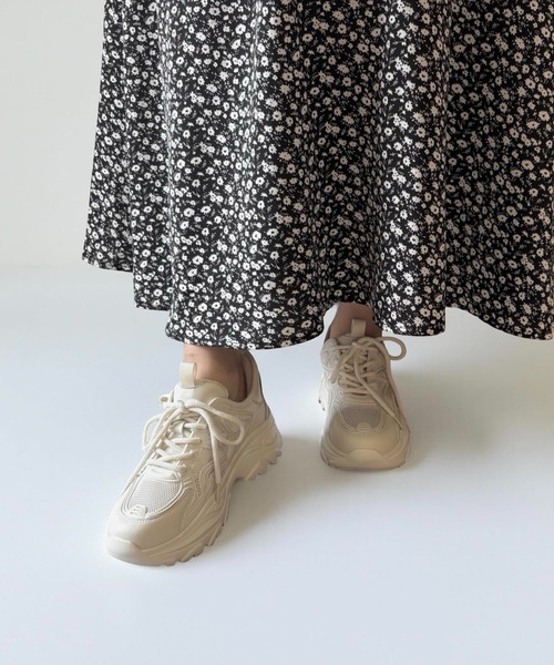 ALL BLACK（オールブラック）の「【軽量/293g/厚底/5cm/カップインソール】厚底スニーカー（スニーカー・レディース・ブラック/ホワイト・36/37/38/39）」の11枚目の写真