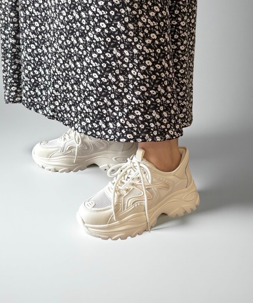 ALL BLACK（オールブラック）の「【軽量/293g/厚底/5cm/カップインソール】厚底スニーカー（スニーカー・レディース・ブラック/ホワイト・36/37/38/39）」の10枚目の写真