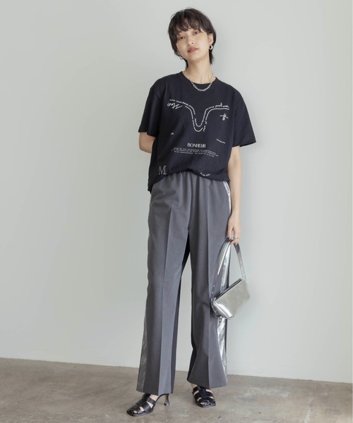 Eimee Law（エイミーロウ）の「テキストロゴトップス（Tシャツ/カットソー・レディース・ブラック/ホワイト系1/ホワイト系2・38）」の12枚目の写真