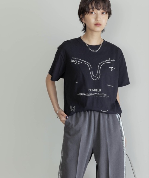 Eimee Law（エイミーロウ）の「テキストロゴトップス（Tシャツ/カットソー・レディース・ブラック/ホワイト系1/ホワイト系2・38）」の11枚目の写真