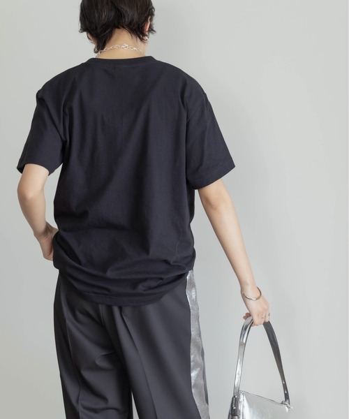 Eimee Law（エイミーロウ）の「テキストロゴトップス（Tシャツ/カットソー・レディース・ブラック/ホワイト系1/ホワイト系2・38）」の8枚目の写真