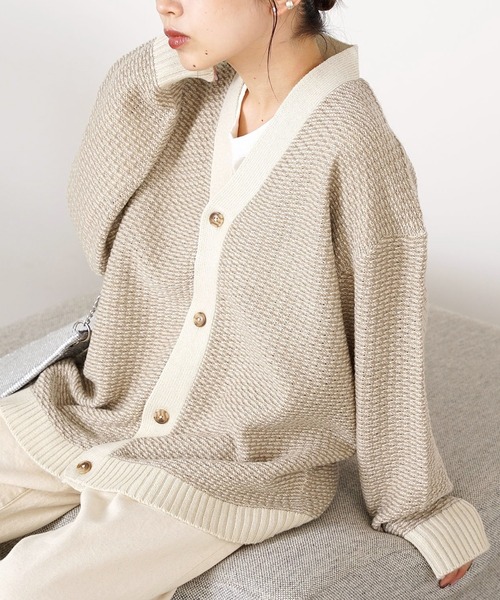 ROOPTOKYO（ループトウキョウ）の「ウール混ニットカーディガン（カーディガン/ボレロ・メンズ・ブラック/ベージュ/ネイビー・M/L）」の2枚目の写真