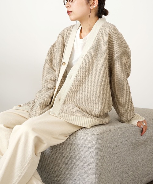 ROOPTOKYO（ループトウキョウ）の「ウール混ニットカーディガン（カーディガン/ボレロ・メンズ・ブラック/ベージュ/ネイビー・M/L）」の15枚目の写真