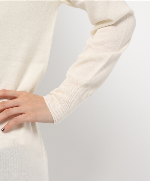 SLOBE IENA(スローブイエナ)の「フリンジツキロングニットカーディガン◆(カーディガン/ボレロ・レディース・ホワイト/グレー・FREE)」の13枚目の写真