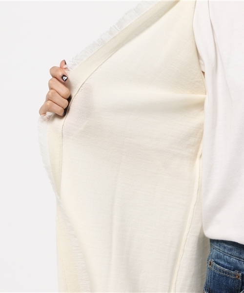 SLOBE IENA(スローブイエナ)の「フリンジツキロングニットカーディガン◆(カーディガン/ボレロ・レディース・ホワイト/グレー・FREE)」の15枚目の写真